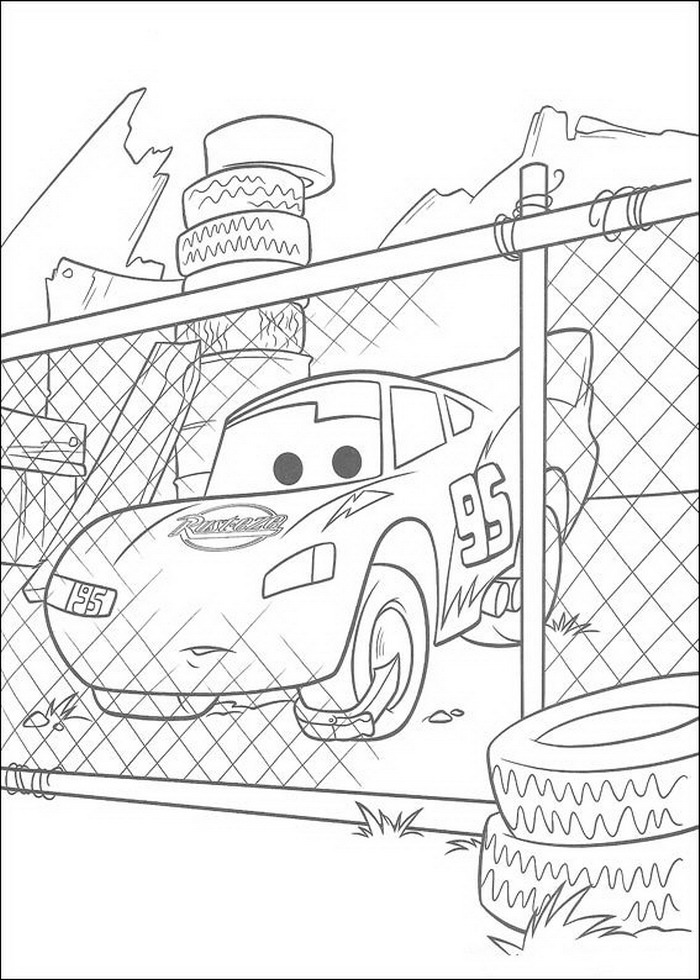 Plansa de colorat cu Cars pixar 36 164